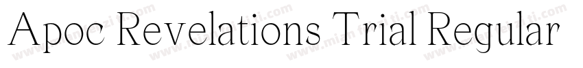 Apoc Revelations Trial Regular字体转换